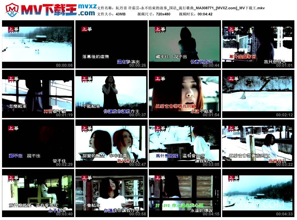 阮丹青 许茹芸-永不结束的故事_国语_流行歌曲_MA308771